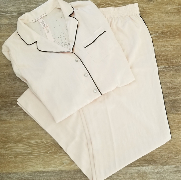 Victoria's Secret Limited Edition Rhinestone Crystal Satin Stripe Pajama Set NWT - Picture 8 of 15